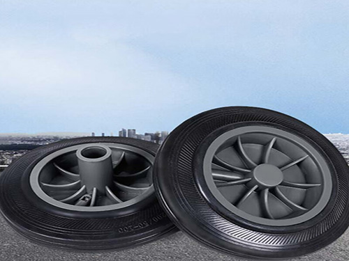 再生胶垃圾桶轮子脱模剂应用案例-乳白脱模剂解决150℃铁模粘模问题